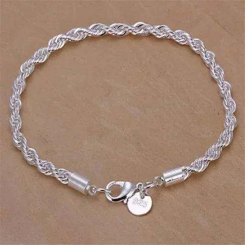 Adjustable Size 925 Sterling Silver Bangle Cuff Dreamcatcher Tassel Feather Round Bead Charm Bracelet Jewelry For Women Wedding